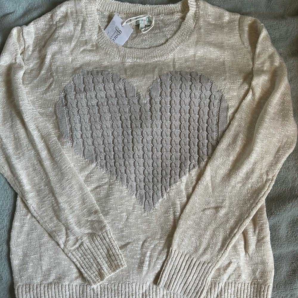 Grace & Lace Beautiful Heart Sweater